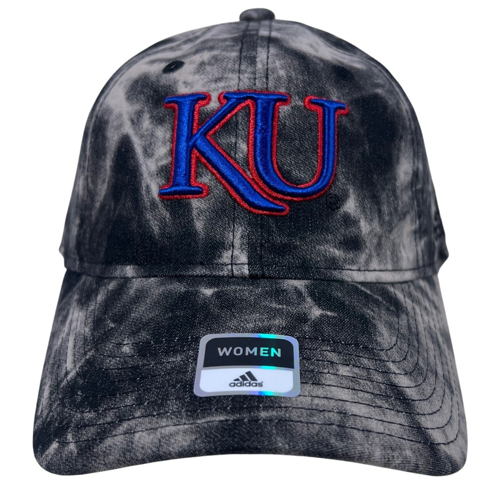 Adidas KU‎ Jayhawks Hat Women's Baseball Cap Tie Dye Adjustable OSFA